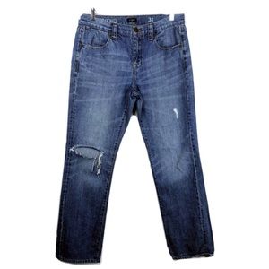 J. Crew | Boyfriend Distressed Medium Wash Jeans